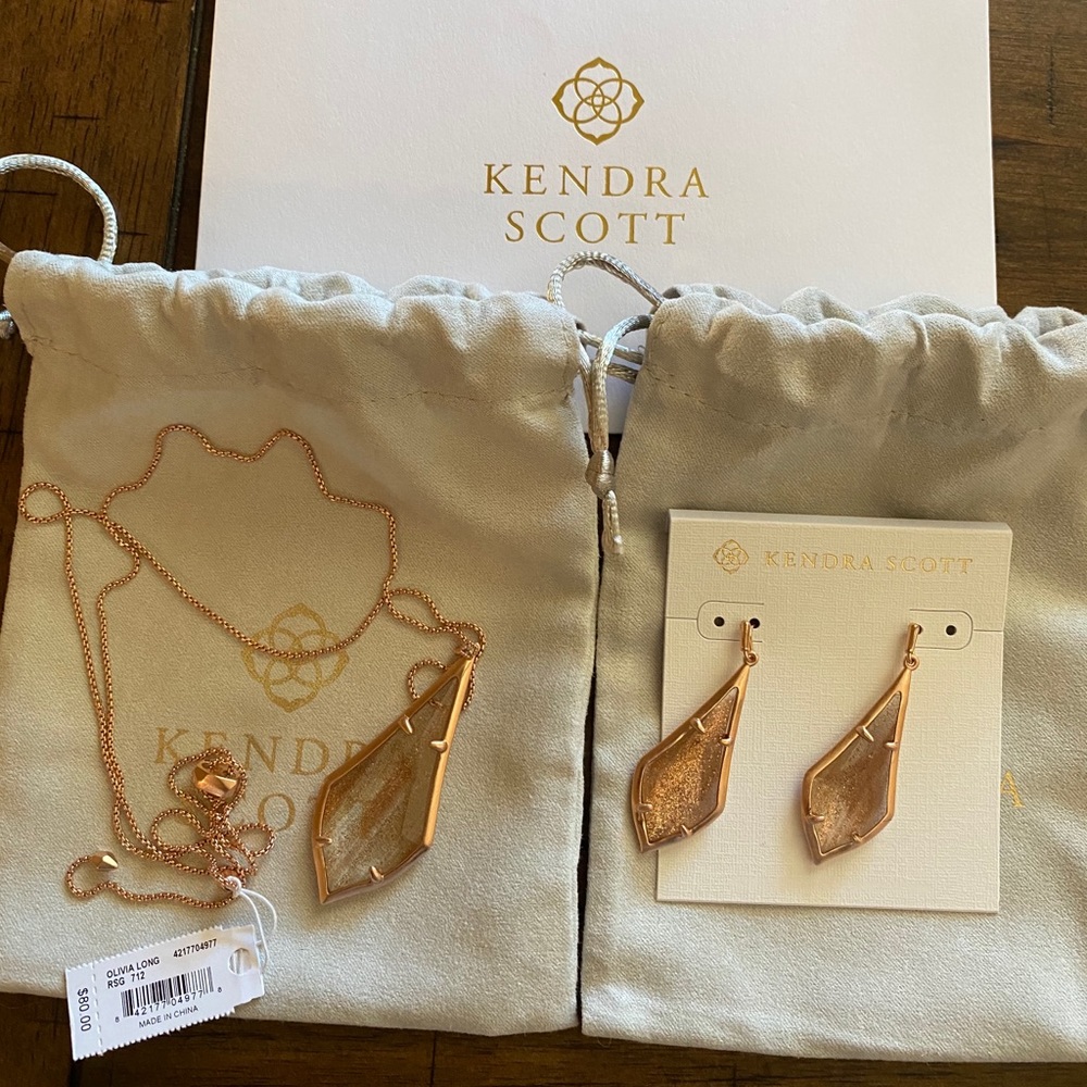 Kendra Scott Rose Gold Jewelry Set